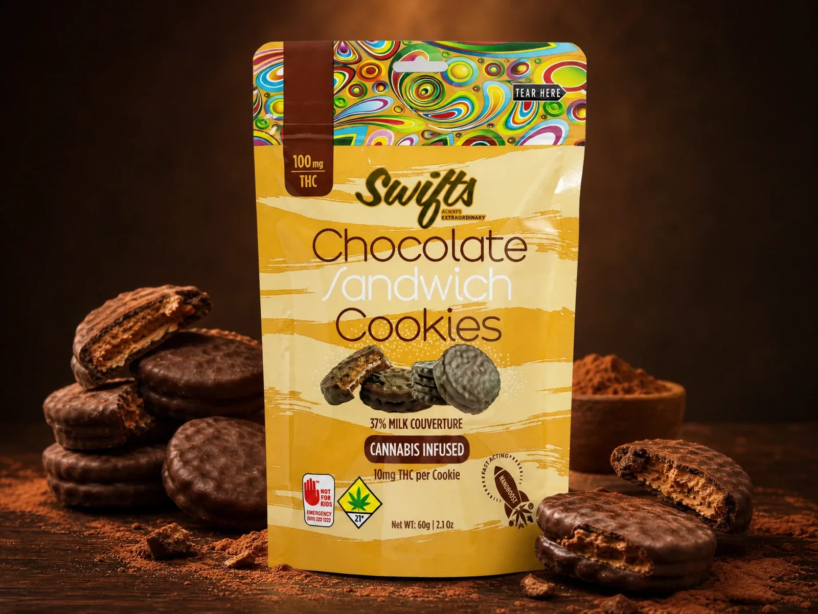 Swifts Chocolate-Covered Sandwich Cookies