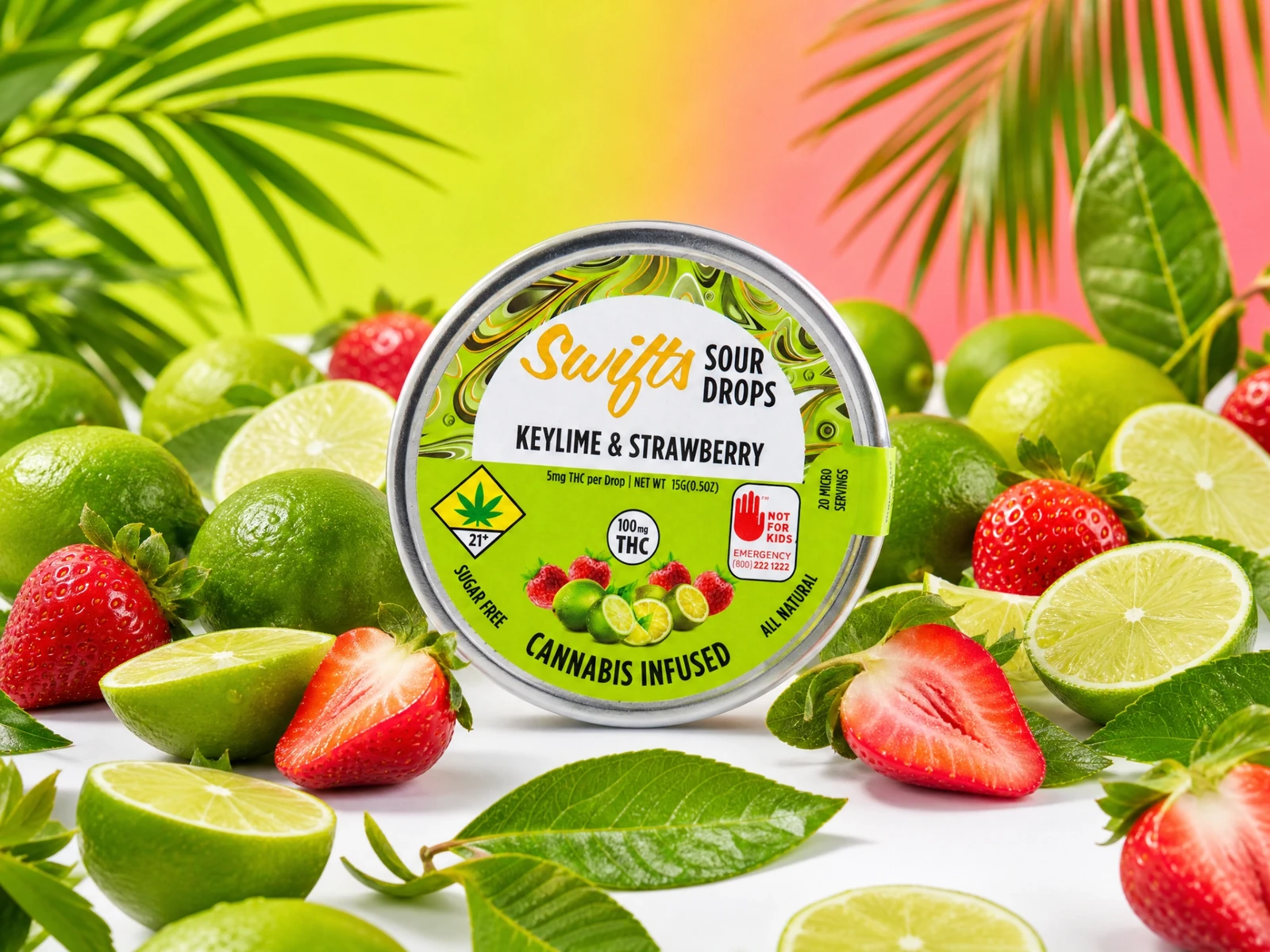 Swifts Key Lime Strawberry Sour Drops