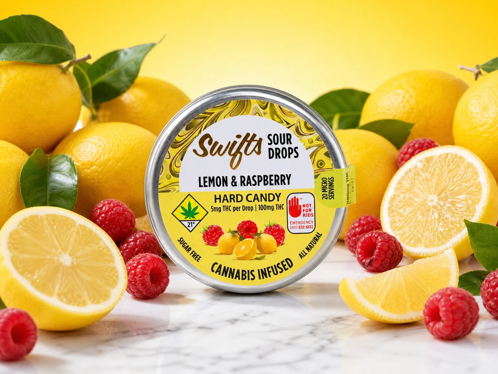 Swifts Lemon Raspberry Sour Drops