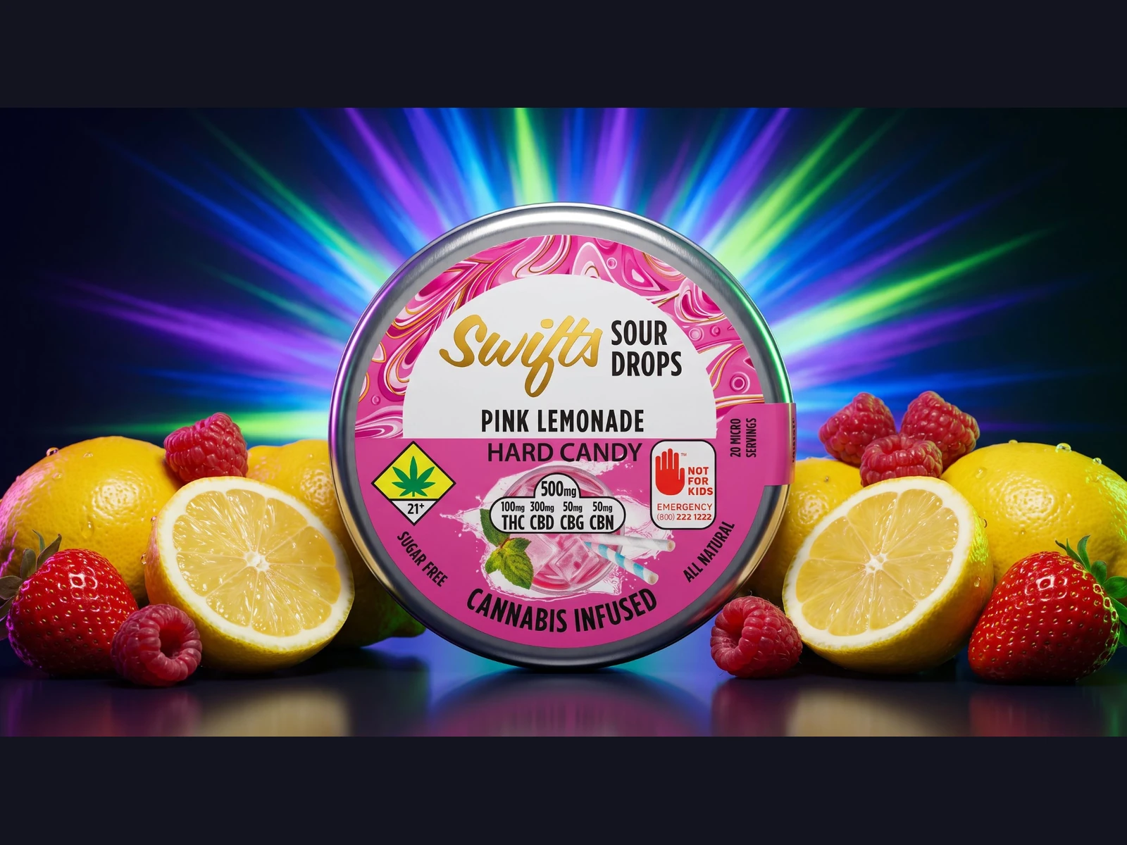 Swifts Pink Lemonade MAX Sour Drops