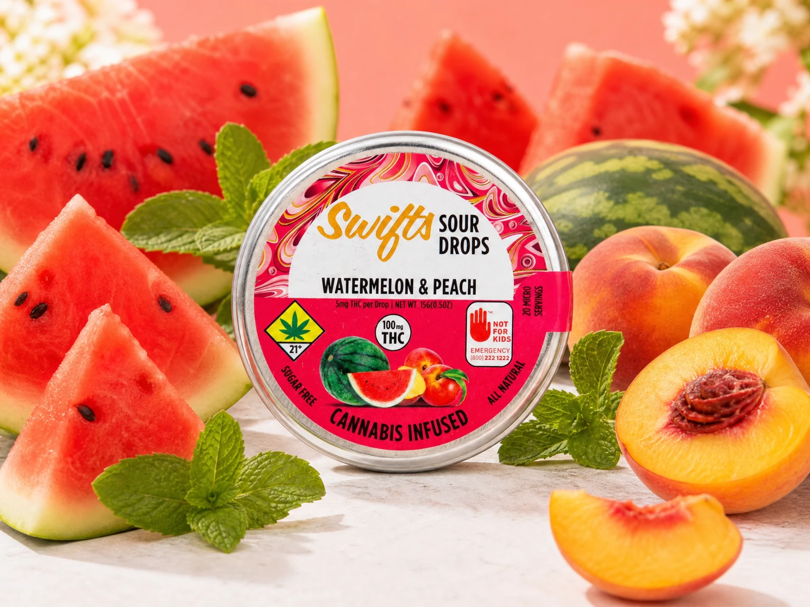 Swifts Watermelon Peach Sour Drops